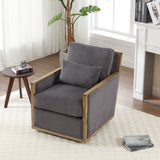 COOLMORE Corduroy Swivel Chair, Comfy Accent Sofa Chair for Living Room, 360 Degree Swivel W395P209395