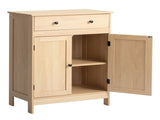 Natural wood color, particleboard with melamine veneer, 60*30*80cm, double doors, single drawer, 45169395