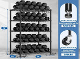 5-Tier Wire Shelving with Wheels 24"W x 18"D x 72"H Adjustable Heavy Duty Steel Wire Rack, Metal 14004332