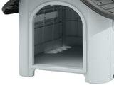 Waterproof Plastic Dog House with Adjustable Skylight and Elevated Floor, Outdoor Indoor Doghouse 03749047
