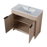 ZNTS 36" Freestanding Bathroom Vanity & 2 Soft-Close Cabinet Doors ,Only Including W99981573