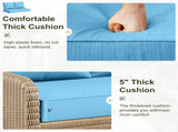 Outdoor Loveseat Cushion Set, 48 x 24 inch, Water Repellent Patio Furniture Cushions Replacement 18354222
