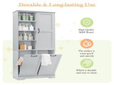 Bathroom Storage Cabinet with Doors and Drawers, Tilt-Out Laundry Hamper, Multiple Storage Space, 36301140