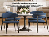 Dining Chairs Set of 2, Metal Kitchen Chairs with Modern Linen Fabric Upholstered for Dining Room, 18768430