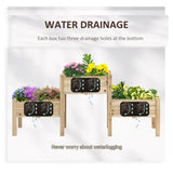 Wooden PlanterFlower shelf,Wood Planter Box-Natural 51657231