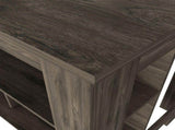 DEPOT E-SHOP Delos Kitchen Island, Four Legs, Three Shelves, Dark Brown B097132965