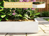 White 43" x 16" x 70" Galvanized Planter Box Raised Garden Bed with Trellis for Vines & Climbing 12825687