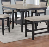 1pc Contemporary Transitional Counter Height Dining Table with 20-Inch Lazy Susan Light Gray B011P160139