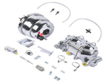 7'' Chrome Power Brake Booster Master Cylinder Disc Drum Kit Fits for Chevy Bel Air One-Fifty 62554993