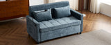 56.9" Loveseat Sofa Pull-out Sofa Bed Sleeper Sofa with a Reversible Backrest Cushion, Side Pockets, N719P208853R