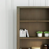 84 inch high 6-shelf Bookcase, No Assembly Required, Barnwood Finish GL-B108P160175