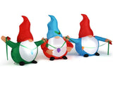 6.6 FT Lighted Christmas Inflatable Decoration, Inflatable Three Christmas Gnomes Elves, Funny Blow 49965532