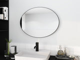 32 x 32 Inch Bathroom Mirror Black Aluminum Frame W99967979