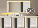 48" x 32" LED Bathroom Mirror with Brushed Aluminum Frame,Copper-Free Silver Mirror, 3-Color W2709P268900