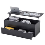 Lift-Top Coffee Table with Storage Center Tables Hidden Compartment & 2 Drawers, Sofa Table For W2282P188572