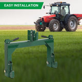 ZNTS 3 Pt Quick Hitch Adapter For Category 1 & 2 W/ Adjustable Bolt Tractor 3000lb,Green 72514488