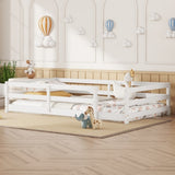 Twin Size Bed, Montessori Bed with Fence, Kids Montessori Bed Twin Size, Wood Montessori W1820P235710