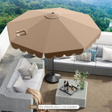 10 Feet Patio Umbrella with Crank Tilt Adjustment - Beige 07159711