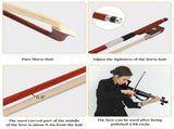 Full Size 4/4 Bunnel Edge Electric Silent Violin with Case Bow Rosin Headphone Connecting Line Black 54112168