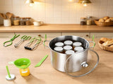 9-Piece Stainless Steel Water Bath Canning Starter Kit, Includes Pot, Rack, Lid, Funnel, Tongs, Jar 65975161