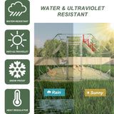 10 ft. x 20 ft. Galvanized Large Metal Walk in Chicken Coop Cage Farm Poultry Run Hutch Hen House W2505P188286