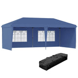 10' x 20' Pop Up Canopy party Tent with 4 Sidewalls , Blue-AS Prohibited by 66645103