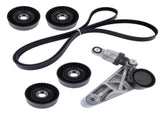 6Pcs Drive Belt Kit W/ Tensioner & Idler Pulleys For 2012-2018 Jeep Wrangler JK 3.6L 04627038AA 27502651