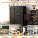 9-Door Employee Storage Locker, Metal Lockers for Office, Gym, School, and Homewith Card Slot T2398P205947