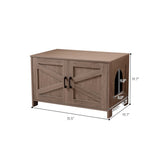 Cat Litter Box Enclosure, Litter Box Furniture Hidden with Barn Door, Wooden Washroom Furniture, 91231076
