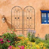 4 Pack Metal Garden Trellis 86.7" x 19.7" Rustproof Trellis for Climbing Plants Outdoor Flower W1586P268043
