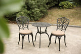 Best seller Products 3-Piece Outdoor Rust-Resistant Cast Aluminum Patio Bistro Set with cushion W640P250974