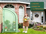 7 x 3.5 x 7 Feet Lean-To Walk-In Greenhouse with 3-Tier Shelves, Waterproof & Sun-Proof PE Wall 74278180