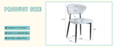 White Minimalist Ergonomic Dining Chair, With A Curved Backrest For Design,Unlocking A W1151P268065