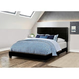 Black Upholstered Queen Panel Bed B062P155552