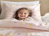 4PCS Twin/Twin XL Cotton Jacquard Pom Pom Comforter Set B035P341216