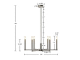 6-Light Contemporary Candelabra Styled Chandelier B03596558