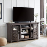2 Doors Cabinet Farmhouse Cabinet, Farmhouse TV Stand Barn Design,Modern Farmhouse TV Media Stand, W1758P199935