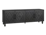 Carved Flower Door Large Storage Cabinet With Metal Handle Suitable For Living Room, Kitchen, W1445P164168