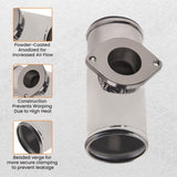 2.5in 63mm Aluminum Blow Off Valve BOV Adaptor Flange T-Pipe Tube Type FV RS 91577797