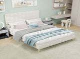 Modern Upholstered Bed Frame Premium Holland Velvet Fabric with Ergonomic Padding and Tufted W1935P362355