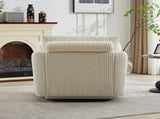40.55''W Swivel Accent With 2 Thorw Pillows 360 Degree Swivel Round Sofa Modern Oversized Arm W1298P202213