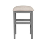 ZNTS Light Gray Set of 2pc Stools Kitchen Dining Room Furniture Beige Fabric Cushion Seat Chairs Stool B011P232973