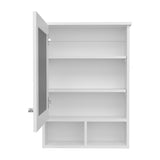 Medicine Cabinet 29" H, with 5 Shelves, 1 Door, and 1 Mirror, White B097P250880