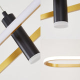 Javeriah 4 - Light Black/Gold Dimmable LED Pendant LightUnable ship on weekends, TK/TEMU 57634655