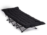 Folding Camping Cot Bed with Soft Pad, Portable Outdoor Cot, Adults Sleeping Bed 92690185