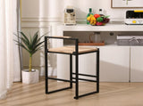 Set of 2 Bar Stools with Back Paper Woven Counter Height Dining Chairs for Kitchen, Home 59392593