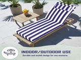 Outdoor Chaise Lounge Cushion, 72 in. x 21 in. x 3 in. Waterproof Fade-Resistant Patio Chair Pad for 48014850