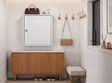 White P2 MDF painted cabinet, 34.6*20*50cm, single door with one shelf, bathroom vanit 12340414