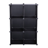 ZNTS Cube Storage 6-Cube Closet Organizer Storage Shelves Cubes Organizer DIY Closet Cabinet Black 23704332