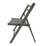 Furniture Slatted Wood Folding Special Event Chair - Gray, Set of 4, FOLDING CHAIR, FOLDABLE STYLE W49539765